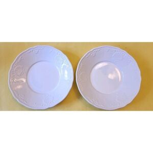 Mikasa Bone China Hampton Bays Saucers Embossed Shell Excellent Cond